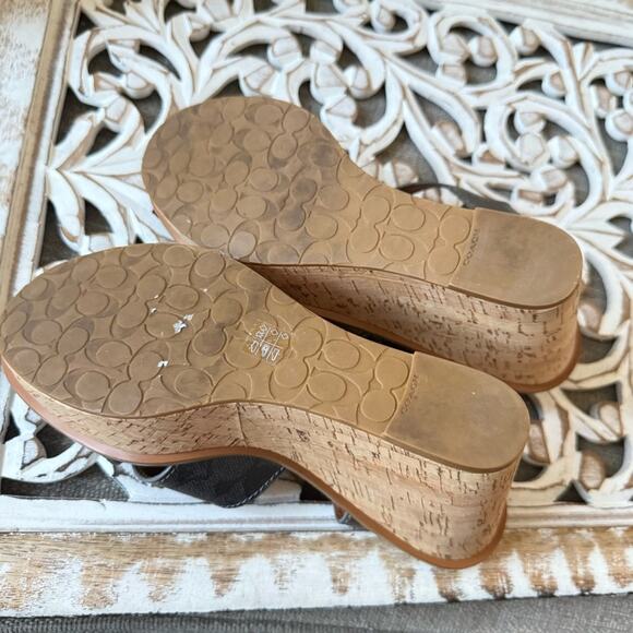 Coach Platform Wedge Heels Sandals Shoes Women’s 8 - Picture 11 of 11